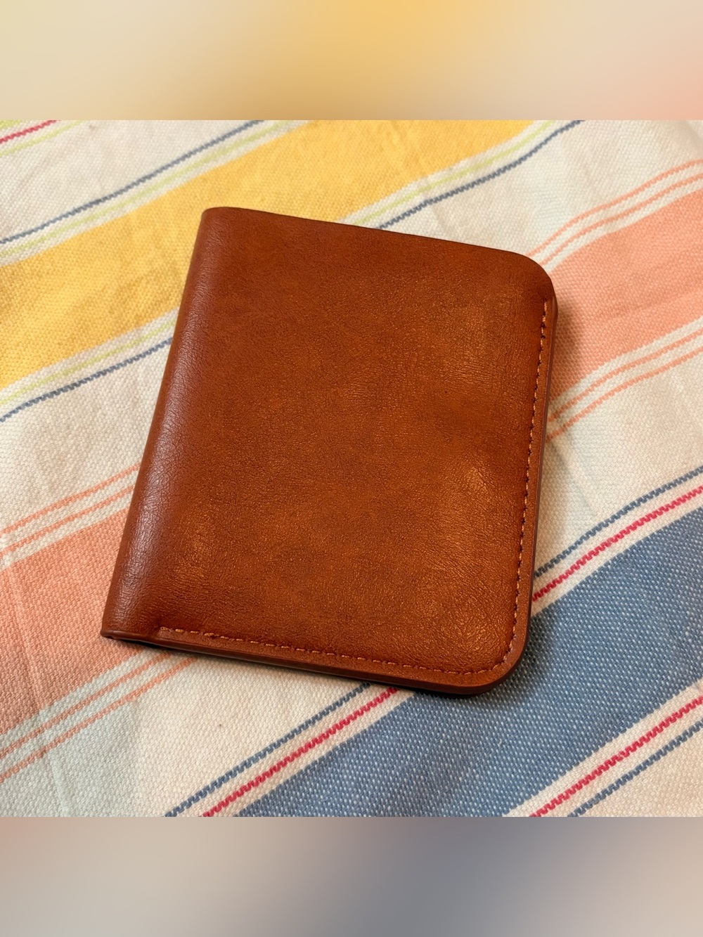 Vintage Brown Leather Card & Key Holder